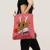Mikitiez jinglebellrock punk gothmas reindeer tote bag (Dichtbij)