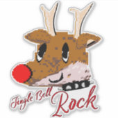 Mikitiez jinglebellrock punk gothmas rendier sticker (Voorkant)