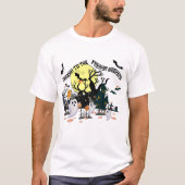 Mikitiez juicht halloweenweekend dracularkasteel t-shirt (Voorkant)