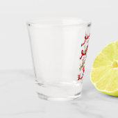 Mikitiez kerst lint roodwit kerstboom kerst shot glas (Links)