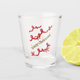 Mikitiez kerst lint roodwit kerstboom kerst shot glas