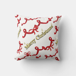 Mikitiez kerst lint roodwit kerstboom x'mas kussen