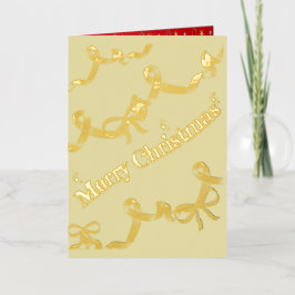 Mikitiez kerst lint roodwit kerststok kerstmis folie feestdagenkaart