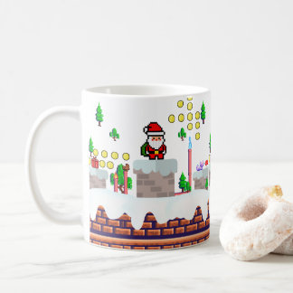 Mikitiez kerst santa snowboard crew pinguïn koffiemok