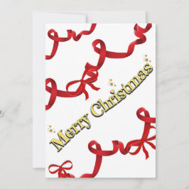 Mikitiez kerstmas lint roodwit kerststuk x'mas feestdagenkaart