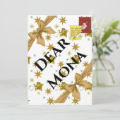 Mikitiez Kerstmis engel cadeau ster (Staand voorkant)