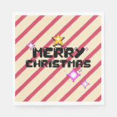 Mikitiez Kerstspel  vader elf santaclaus Servet (Voorkant)