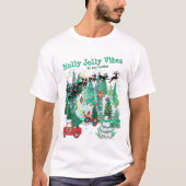 Mikitiez klassiek kerstboom groenbos t-shirt (Voorkant)