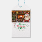 Mikitiez klassiek wit kerst licht jollyholly cadeaulabel (Voorkant)