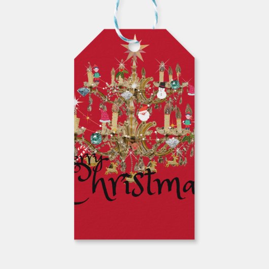 Mikitiez klassiek wit kerst licht jollyholly cadeaulabel (Achterkant)