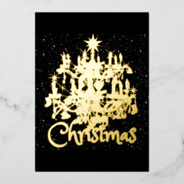 Mikitiez klassiek wit kerst licht jollyholly folie feestdagenkaart