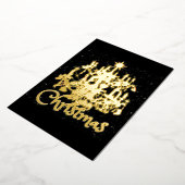 Mikitiez klassiek wit kerst licht jollyholly folie feestdagenkaart (Gedraaid)