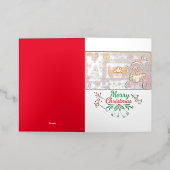 Mikitiez klassiek wit kerst licht jollyholly folie wenskaart (Buiten Laag)