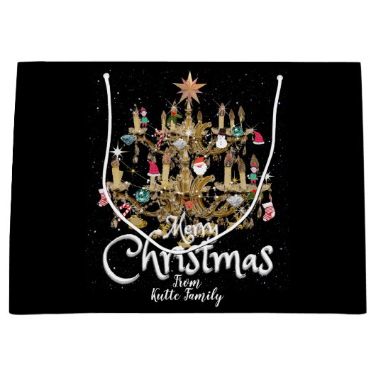 Mikitiez klassiek wit kerst licht jollyholly groot cadeauzakje (Voorkant)