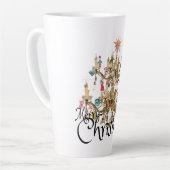 Mikitiez klassiek wit kerst licht jollyholly latte mok (Linkerhoek)