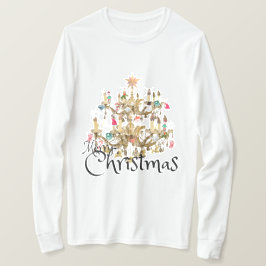 Mikitiez klassiek wit kerst licht jollyholly t-shirt