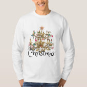Mikitiez klassiek wit kerst licht jollyholly t-shirt (Voorkant)