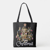 Mikitiez klassiek wit kerst licht jollyholly tote bag (Achterkant)