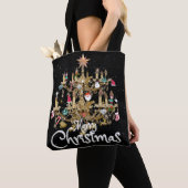 Mikitiez klassiek wit kerst licht jollyholly tote bag (Dichtbij)