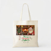 Mikitiez klassiek wit kerst licht jollyholly tote bag (Voorkant)