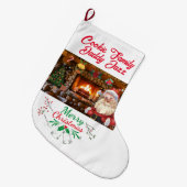 Mikitiez klassieke witte kerst kerst kerst kous grote kerstsok (Voorkant (Hangend))