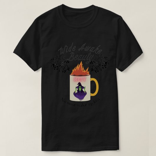 Mikitiez koffie halloween heks schoonheid prinses t-shirt (Design voorkant)