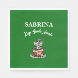 Mikitiez koffie kerst citaat schattige cafeïne servet