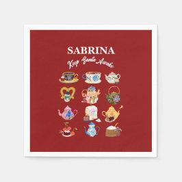 Mikitiez koffie kerst citaat schattige cafeïne servet