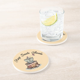 Mikitiez koffie kerst citaat schattige cafeïne zandsteen onderzetter