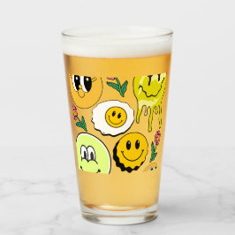 Mikitiez kussen smileyface geel tuin glas