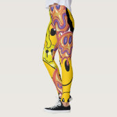 Mikitiez kussensloop Smileyface geel tuin Leggings (Links)