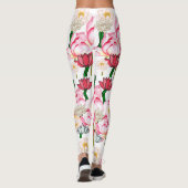 Mikitiez lotus roos flower tuin leggings (Achterkant)