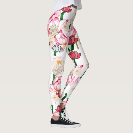 Mikitiez lotus roos flower tuin leggings (Rechts)