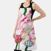 Mikitiez lotus roos flower tuin schort (Insitu)