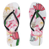 Mikitiez lotus roos flower tuin teenslippers (Voetbed)