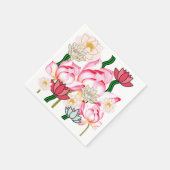 Mikitiez lotus rozen bloementuin servet (Hoek)