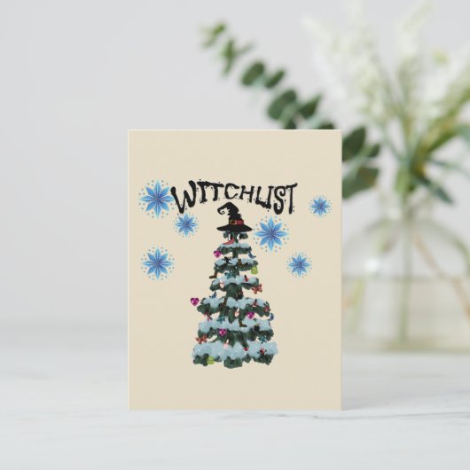 Mikitiez magic moodyholiday gothmas witch briefkaart (Staand voorkant)