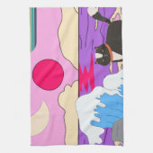 Mikitiez miami meow sunset theedoek (Verticaal)