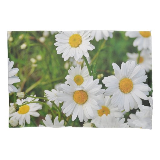 Mikitiez mini wit madeliefje wilde bloem kussensloop (Voorkant)