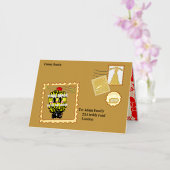 Mikitiez northpole expressmail stamp collection folie feestdagenkaart (Orchidee)