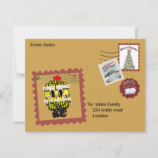 Mikitiez northpole expressmail stamp collection kaart (Voorkant)