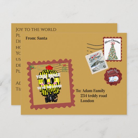 Mikitiez northpole expressmail stamp collection kaart (Voorkant / Achterkant)