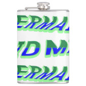 Mikitiez oceaanzeemeermin venus zee blauw heupfles (Voorkant)