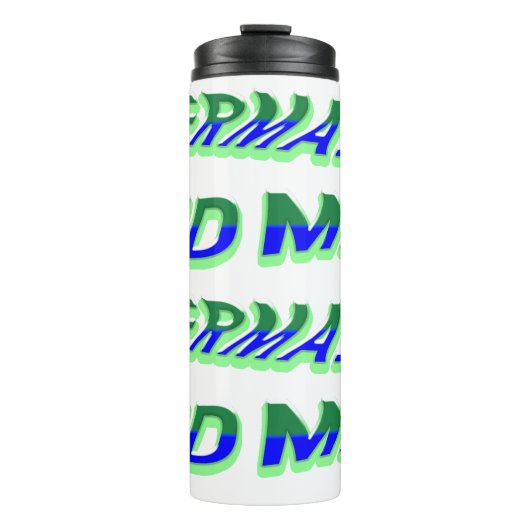 Mikitiez oceaanzeemeermin venus zee blauw thermosbeker (Voorkant)