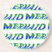 Mikitiez oceaanzeemeermin venus zee blauw zandsteen onderzetter (Voorkant)