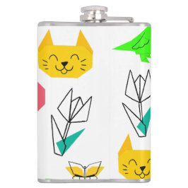 Mikitiez origami kanker zomer juweel dier kat heupfles