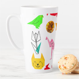 Mikitiez origami kanker zomer juweel dier kat latte mok