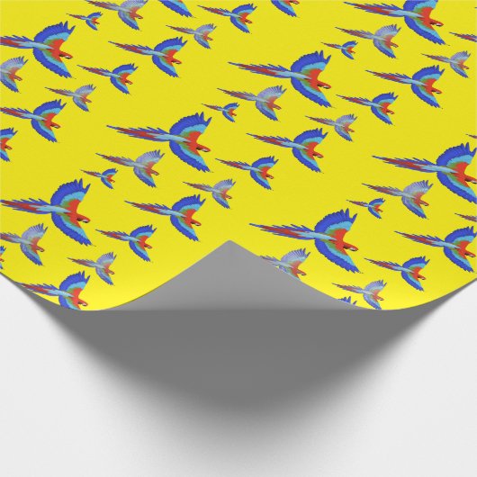 Mikitiez parrot hawaii zommersunset strand spring cadeaupapier (Hoek)