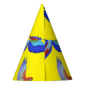 Mikitiez parrot hawaii zommersunset strand spring feesthoedjes (Achterkant)