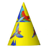 Mikitiez parrot hawaii zommersunset strand spring feesthoedjes (Voorkant)